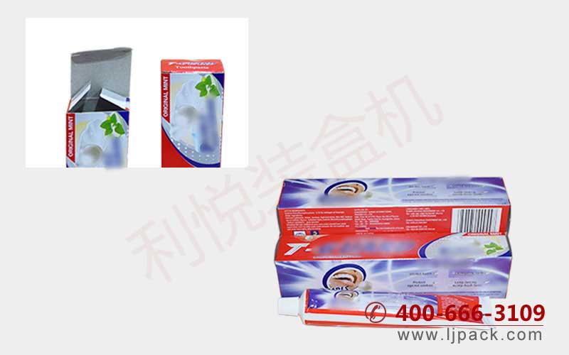 牙膏自動連續(xù)式高速裝盒機(jī)包裝紙盒產(chǎn)品